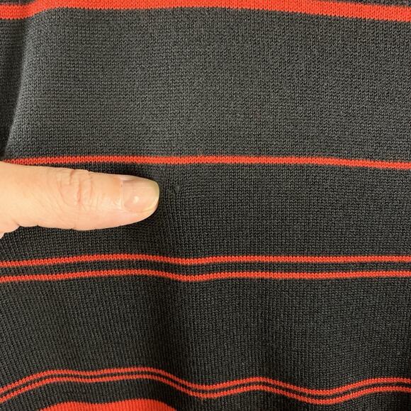 Women‎ Silk Blend Boxy Knit Top Black Red New England Coastal Old Money Preppy - Picture 4 of 10